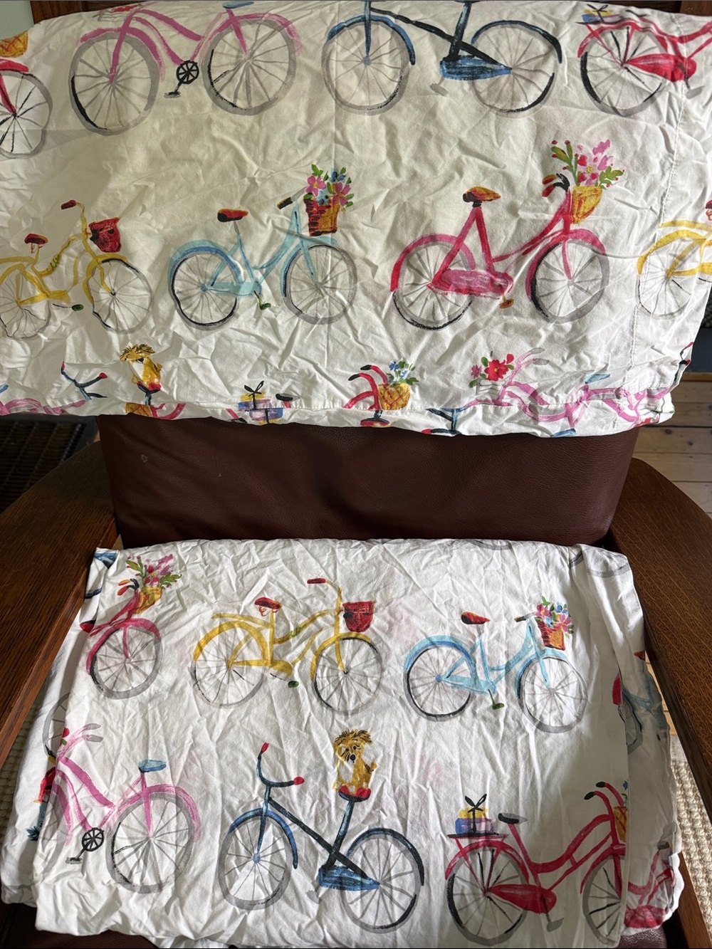 The Company Store 100% Cotton Full Sheet Set Bicycle Pattern (3 Piece Set)